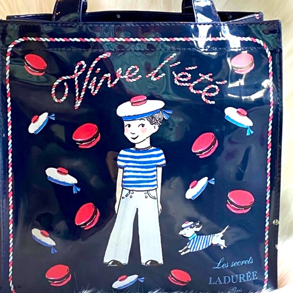 Rare LADUREE Paris Les Secrets Macaroons small Tote Bag